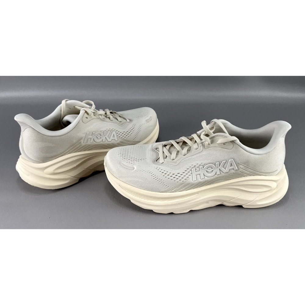 Hoka One One Clifton 11 Womens Oat Milk Athletic Running Sneaker Shoes Size 10 B